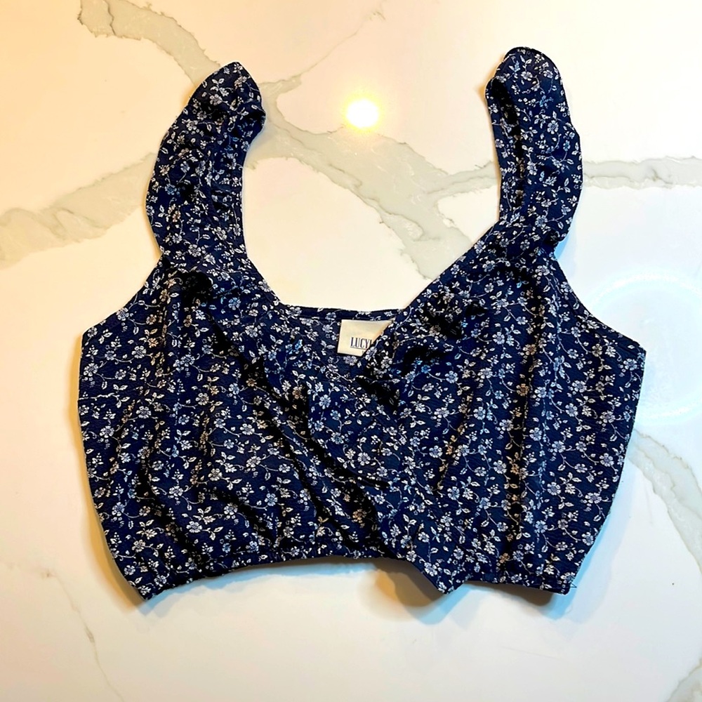 Bohemian style floral crop top